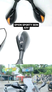 Spion Sein Sporty ADV 150 ADV 160 Plus Breket Sayap Dudukan Spion R25 Sein Pendek