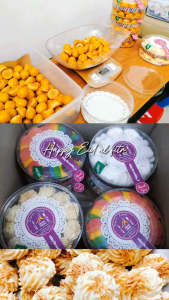 kue Lidah kucing rainbow /kue kering pelangi