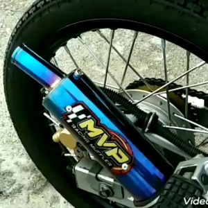 Knalpot Ninja R RR SS 150cc/2tak suara garing kemrincing warna Blue Gold