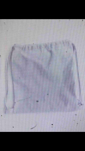 plain drawstring bag with adjustable straps. Casual use for carrying items. Suitable for everyday activities.