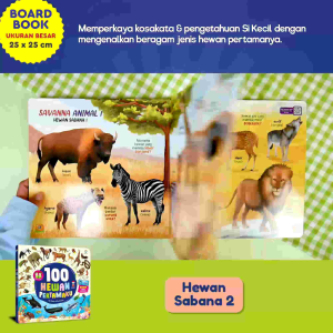 Boardbook Anak 100 Hewan Pertamaku Ziyad Books
