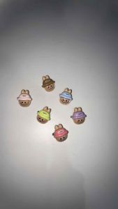 Bros Pin Karakter Labubu Topi Lucu Brooch Tuspin Peniti Clay Character Handmade Fashion