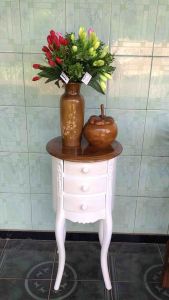 GRATIS ONGKIR JAWA DAN JABODETABEK NAKAS JATI 3 LACI MENTAHAN MEJA SAMPING SIDE TABLE