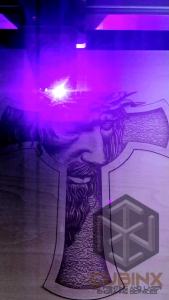 High Quality Engraved Jesus Face On Cross Wall Decor