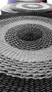 Rug Anyaman Seagrass 100cm / Karpet Anyaman / Dekorasi Rumah Murah Motif Random