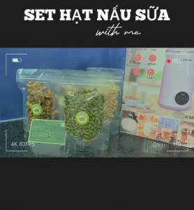 Set 4 loại hạt nấu sữa dinh dưỡng oganic 100% bổ dưỡng thơm ( điều sữa óc chó hạnh nhân hạt bí xanh ấn độ)