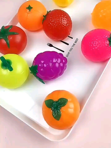 Squishy splat toys telur buah jeruk anggur tomat mainan banting lempar telor