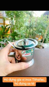 Hủ đựng gia vị inox Tithafac - hủ đựng ớt sa tế tiện lợi cho quán ăn - gia dụng Nari