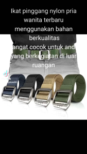 COD IKAT PINGGANG PRIA WANITA TERBARU Ikat pinggang nylon kanvas outdoor gesper tactical gesper metal nylon besi tebal high quality sabuk kanvas impor terbaru