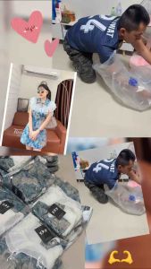 PM01 🦋🦋🦋 เดรสทอฟ้า เดรสผ้าทอสอบ แต่งชีฟรอง แขนจั้มพองขายดีเข้าเพิ่มแล้วค่ะสั่งได้เลย