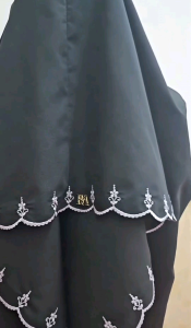 Telekung cotton sulam Isnain material sejuk premium quality