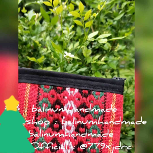 balinum กระเป๋าสตางค์ซิปลายปักผ้าชาวเขา กระเป๋าอเนกประสงค์แฮนด์เมด ผ้าฝ้ายพิมพ์ลายผ้านากาเป็นของขวัญของฝากของที่ระลึกได้