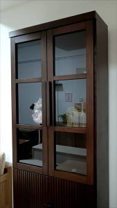 (FREE Installation+Shipping) KBS Atwood Book Cabinet III / Solid Wood / 4 Doors / minimalist / mid-century classic / Large Storage / L80 x W32 x H210 cm