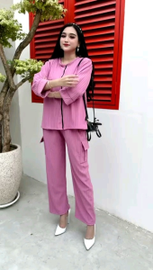 Setelan cargo knit jumbo premium. oneset premium jumbo ld 120