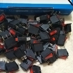Rocker Switch  4pins(16A 250 VAC/ 3Pins (18A 250 VAC) On/off With Red Light