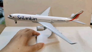 20 cm or 8 inches SriLankan A330 Diecast Airplane Collection with Landing Gears and Display Stand