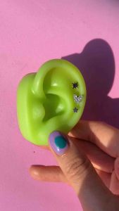 Star/CZ Titanium Reversible Earring (1ชิ้น)