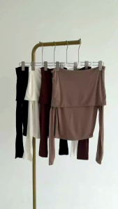 AMstore999- Kylaa Top - Atasan Sabrina Lengan Panjang Wanita - Sabrina - Off Shoulder Top Longsleeve