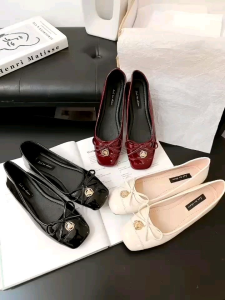 Giày búp bê xinh siêu êm hàng chuẩn đế nâu dẻo cao cấp đẹp êm chống trợt giày đế bằng nữ