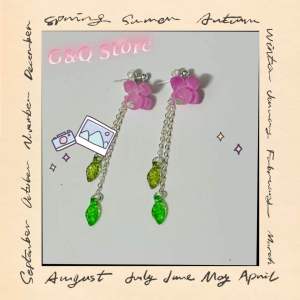 Bông Tai Handmade Dáng Dài Hoa Lá Thời Trang Cho Nữ Women