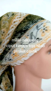 CIPUT HIJAB PLISKET TOPI NENEK JADUL DENGAN MOTIF CANTIK MURAH