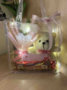 HADIAH ULANG TAHUN Cewek Cowok/Gift Bag Tas Boneka Buket LED Bunga