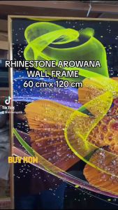 RHINESTONE AROWANA WALL FRAME 60 cm x 120 cm