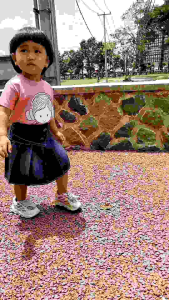 Rok rempel jeans anak perempuan 1-7th