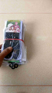 Kaos kaki Jempol Muslim Putih Telapak Hitam