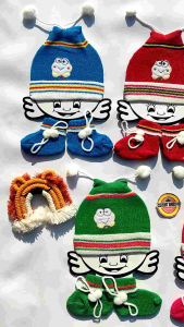 Ceisya Baby id - Topi Bayi Set Rajut Kupluk dan Kaus Kaki Bahan Rajut Bayi Baru Lahir