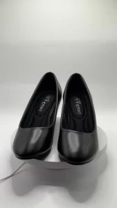 Black Shoes 2 Inch for School & Office: Soft Padded Insoles in Sizes 36-43