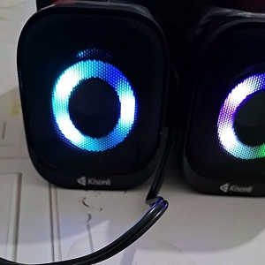 KISONLI Speaker Gaming Mini Komputer & Laptop X3 LED RGB Light Dengan Kontrol Volume