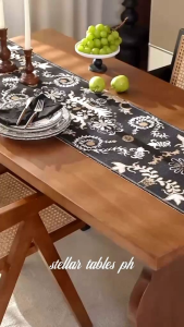 Vintage Yarn-Dyed Jacquard Reversible Table Runner