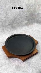 Looka Cast Iron Hot Plate / Piring Steak Bulat Gerigi (Japan Series)