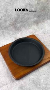 Looka Cast Iron Hot Plate / Piring Steak Bulat D 20 cm