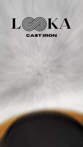Looka Cast Iron Hot Plate / Piring Steak Model Bulat Garis Pendek