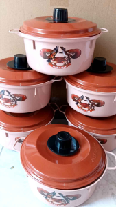 Azahra promo wadah set viral wadah set plastik model panci 22 CM set tutup