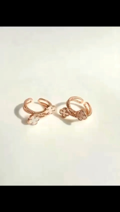 COD Cincin Copper Alloy Bunga Semanggi  Premium / Cincin Clover Berkualitas