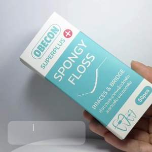ซูปเปอร์พลัสฟลอส ไหมขัดฟัน หรือฟันห่างเส้นไหมพองตัว 1 กล่อง 50 ชิ้น OBECON Superplus
