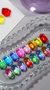 Set sơn gel Thạch cầu vồng trong suốt 8 màu VENDEENI mã J13 chai sơn 15ml ( tặng kèm bảng màu)