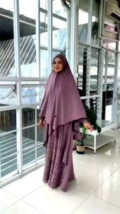 (PO) Victoria/Gamis Syari set cadar/Gamis brukat set/Gamis pesta
