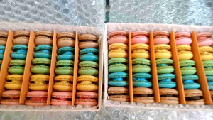 Macaron Mini 25pcs 100% Almond Asli