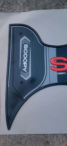 แผ่นยางวางเท้า Scoopy I 2021-2023  สีดำเทา ยางปูพื้นสกู๊ปปี้ไอ แผ่นยางรองพื้นสกู้ปปี้