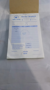 (Min 4 buku) Nota Laundry Custom 1/4 2 Ply Isi 25 Set 50 Lembar–Bisa Nama Sendiri–Y&H Yudha Grafika