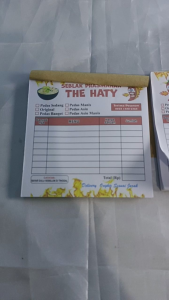 Min. 4 Buku Nota Seblak 1/4 1 Ply Isi 50 Lembar Bisa Custom Nama Warung Sendiri Y&H Yudha Grafika
