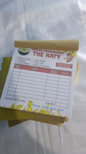 NOTA COSTUM 1/6 ISI 100 TANPA RANGKAP 1 PLY NOTA SEBLAK NOTA WARUNG NOTA ISI GALON Y&H YUDHA GRAFIKA