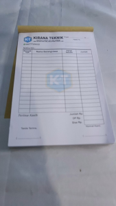 Nota Costum 1/4 (1 Ply) isi 100 lembar Nota Laundry, Nota Warung Makan, Nota Bengkel Y&H YUDHAGRAFIKA