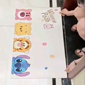 Cartoon Floor Mat Absorbent Quick Dry Kitchen Mat Non-Slip Bathroom Mat Pikachu