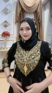 Gamis Set Hijab Ceruty Bordir Sultan Terbaru