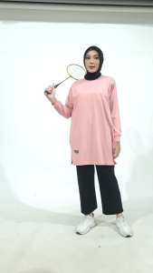 Tunik Kaos Polos Wanita Busui - Baju Atasan Menyusui - Kaos Olahraga Muslimah